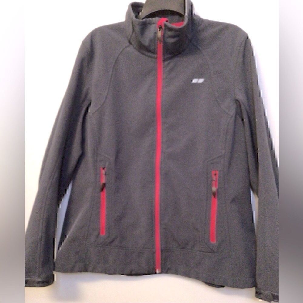 ❄️Koppen Womens  Zip Up gray/pink Long Sleeved Jacket XL